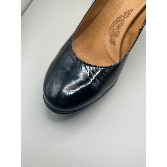 Sofft Ramona Womens Black Patent Leather Recessed Platform Pumps 3" Heel Size 9M - Picture 4 of 7